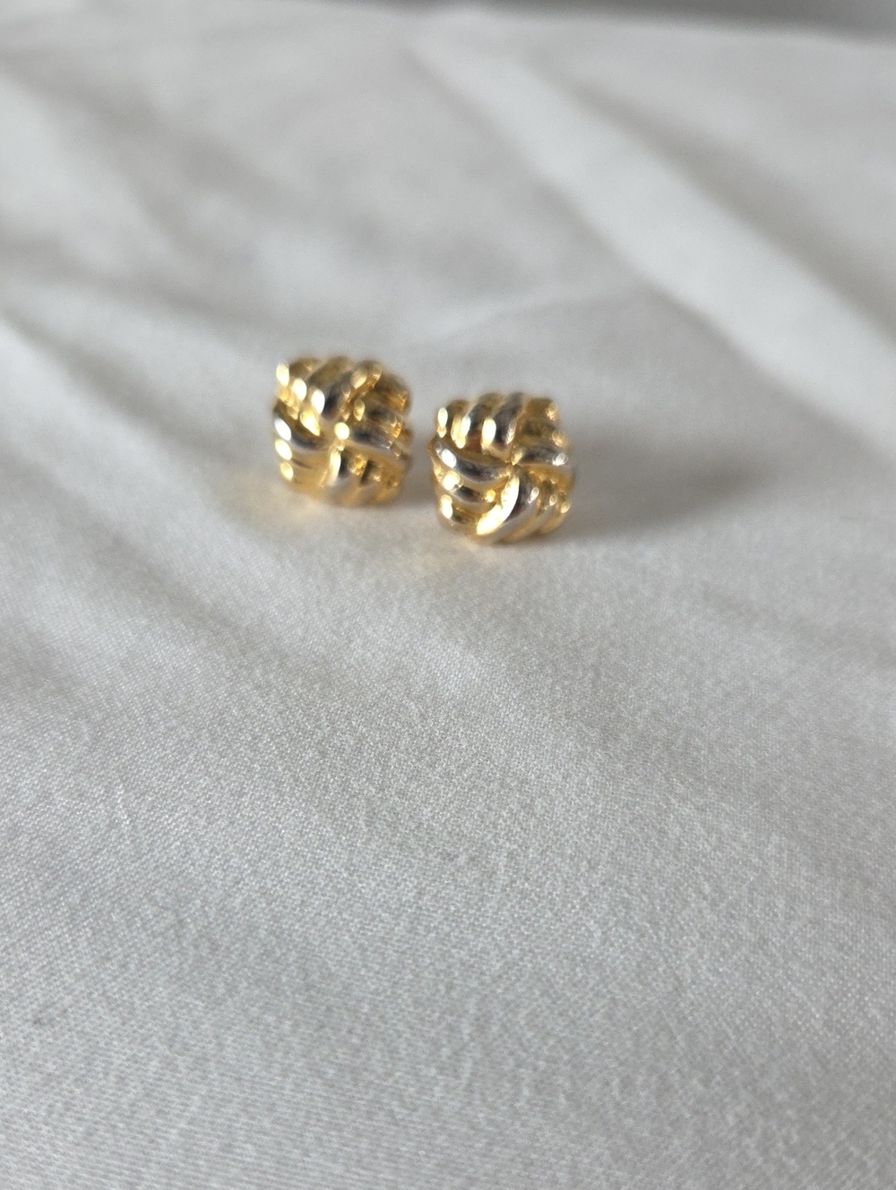 Gold Knot Stud Earrings - Women Jewelry